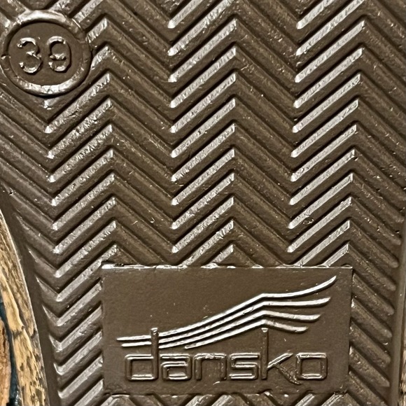 DANSKO Womens 'Rach' Black & Brown Leather Heritage Mules Size 39 US 8.5 - 9 - Picture 3 of 10